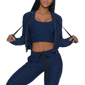 Conjunto de Dos Piezas de Punto Informal y Moderno para Mujer, Sudadera con Capucha y Pantalones de Verano con Opciones Personalizables - Product Image 2