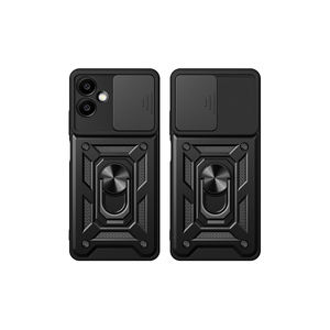 Étui de téléphone magnétique pour Samsung Galaxy A06 A03S A12 A22 A24 A32 A34 A52 A55 - Protection de l'appareil photo avec couvercle coulissant - Noir - Product Image 3
