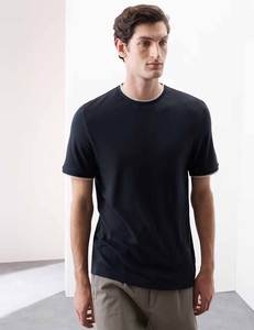 T-shirt en tissu doux pour hommes Fashion Streetwear Clothing Supplier Confortable Outfit Daily Use Lounge Gym Travel Bulk Wear - Product Image 3