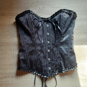 100% Corset de brocart noir de qualité supérieure pour les femmes avec Corset de forme réglable Service de vente en gros - Product Image 2