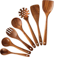 Hoge Kwaliteit Rustieke Traditionele Houten Gebruiksvoorwerpen Set Handgemaakt Voor Gastronomisch Koken En Salade Gooien Voor Gebruik In De Keuken