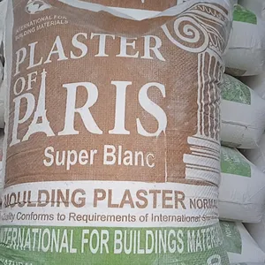 Best quality Gypsum Powder Plaster Of Paris Origin Egypt Bag 25/40/1000kgs White >98% Mesh 100&200 Time Packing 3 days