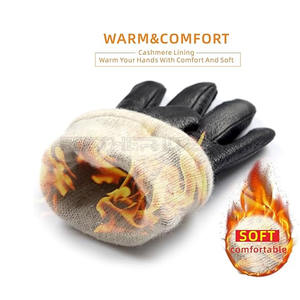 Por encargo Buen Material Temporada de invierno Guantes de cuero Color sólido Hombres Guantes de cuero de moda - Product Image 2