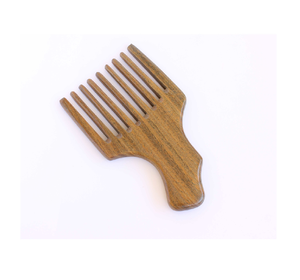 Peine de madera Peine de dientes anchos personalizado Peine de pelo de madera de bambú ecológico barato al por mayor - Product Image 5