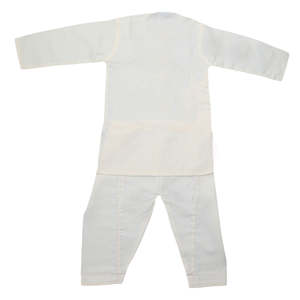 Traje Kurta Shalwar Bordado para Niños - Color Fawn - Product Image 4