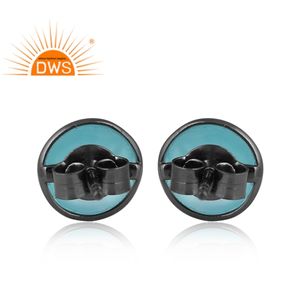 คุณภาพที่ดีที่สุดสเตอร์ลิงเงินธรรมชาติต่างหูพลอยคาลเซโดนีสเตอร์เครื่องประดับที่กำหนดเองสำหรับผู้หญิงของขวัญสำหรับเธอ - Product Image 4