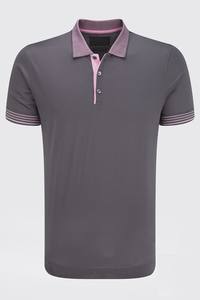 Polo à manches courtes pour hommes de style affaires avec col, couleur pure décontractée, polo pour hommes à la mode - Product Image 6