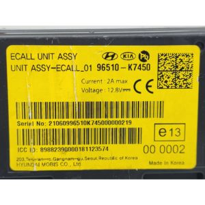MÓDULO DE Llamada de Emergencia HYUNDAI i10 Series (AC3, AI3) 96510K7450 G3LE Gasolina 998 (19>) - Product Image 3
