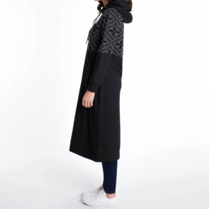 OEM ผู้หญิงอิสลามมุสลิมเสื้อผ้าแขนยาว abaya Hoodie ผ้าลินินเจียมเนื้อเจียมตัวชุดกีฬากระเป๋าสินค้าด้านหน้าสําหรับหญิง - Product Image 6