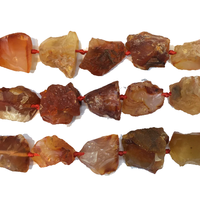 Pierre brute jaune cornaline brin pépite perles cristal reiki pierre de guérison collier percé pour les femmes fournitures de fabrication de bijoux