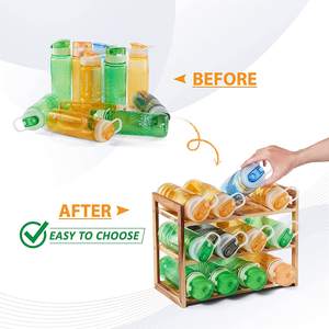 Organisation efficace de la maison: support de stockage de bouteilles d'eau à 3 niveaux pour un stockage robuste et pratique de jusqu'à 12 bouteilles - Product Image 4