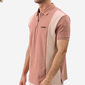 OEM vente en gros polo Slim Fit polos pour hommes style fermeture éclair logo personnalisé chemises de golf 100% polyester sublimation - Product Image 6