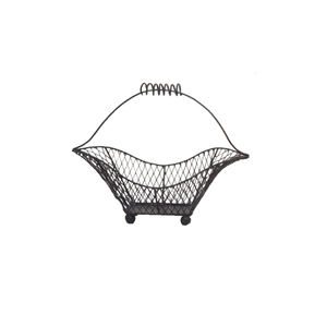 Luxury Fruit Serving <b>Basket</b> Base Solid Metal Iron <b>Wire</b> Fruit <b>Basket</b> With Ring Handle Home Hotel Decoration - Product Image 1