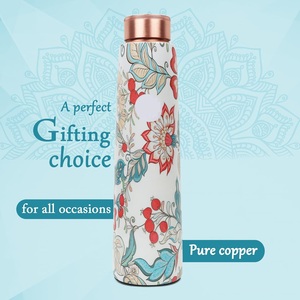 ขวดน้ำทองแดงพิมพ์ลายได้ตามต้องการน้ำเดือดใช้งานได้อย่างสวยงามสไตล์วินเทจ - Product Image 6