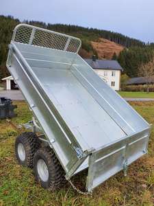 Remorque ATV de haute qualité, benne basculante, utilitaire, à double essieu, 80x61.5x32cm, capacité de charge 2001-3000kg, pour gravier de la Colombie-Britannique - Product Image 3