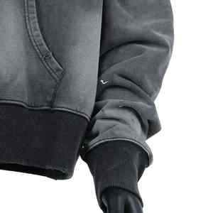 Sudaderas con Capucha Extra Grandes de Algodón Grueso Personalizadas, con Estampado Digital, Lavado Desteñido al Sol y Estilo Desgastado para Hombre - Product Image 2