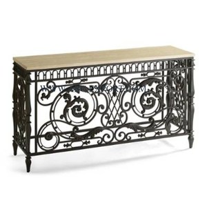 Table de console de mariage et de restaurant en aluminium Meilleure vente Table de console d'intérieur en marbre faite à la main en Inde - Product Image 2