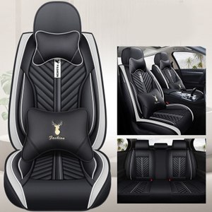 Ensemble complet de housses de siège de voiture en cuir PU, respirantes et confortables, en PVC durable, imperméables, faciles à nettoyer, adaptées à la plupart des voitures - Product Image 6