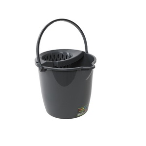 12L Durable PE <b>Plastic</b> Round Mop <b>Bucket</b> with Comfort Handle for Home & Office Cleaning - Product Image 3