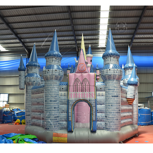 Custom Commercial Grade <b>Inflatable</b> Bounce House <b>Slide</b> Kids Outdoor Jumping Castle Combo Blue PVC <b>Inflatable</b> Bouncer For Rental B - Product Image 4