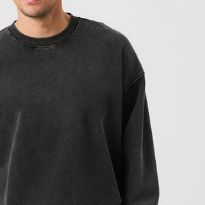 Sweatshirts à col rond 100% coton pour hommes épais polaire hiver décontracté imprimé personnalisé solide motif de créateur logo brodé 2 pièces - Product Image 4