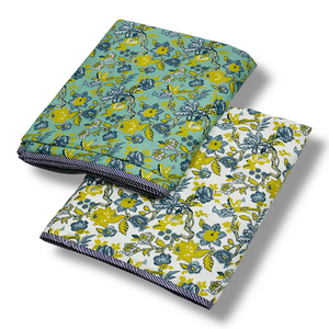 Ensemble Dohar au design floral imprimé double face de qualité supérieure lit simple réversible en tissu mélangé de coton léger literie fabriquée à la machine - Product Image 6