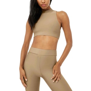 Ropa deportiva de otoño sin costuras con logotipo personalizado, conjunto de yoga, mallas de cintura alta, ropa deportiva para correr, 2 uds., traje de actividad de media manga - Product Image 1