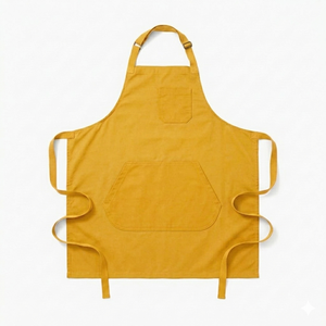 Classic Green Canvas Bib <b>Apron</b> with Pockets Machine Washable Eco-Friendly & Heavy Duty Adjustable Waist for Cooking Daily Use - Product Image 3