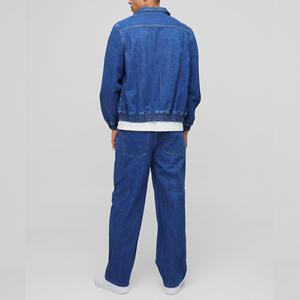 Nouvelle veste en jean en toile décontractée pour homme personnalisable Respirante Col montant d'hiver Logo avant Veste en jean pour homme - Product Image 2