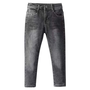 Jeans droits en denim délavé grande taille, haute qualité, vente chaude 2025, design personnalisé, écologique, décontracté, pour garçons et enfants, Bangladesh - Product Image 4