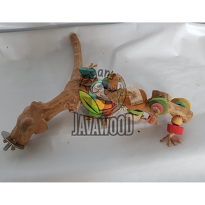 ชุดของเล่นเคี้ยวสำหรับนกทำจากวัสดุเนื้อแข็งยั่งยืนสำหรับนกแก้วในราคาไม่แพงจากประเทศอินโดนีเซีย - Product Image 1