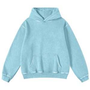 Sudaderas con capucha Oem de mezcla de algodón básicas al por mayor de fábrica 2025 para hombre, jersey liso, sudaderas con capucha con logotipo personalizado para hombre con bolsillo - Product Image 3