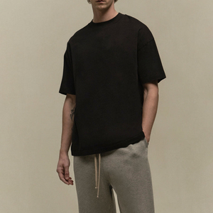 T-shirts amples et surdimensionnés pour hommes, 100 % coton, 300 g/m², à épaules tombantes, avec lettrage, de haute qualité, séchage rapide, respirants, vente en gros - Product Image 1