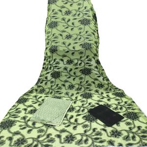 Ropa Kanga de Lujo Faransawi, Ecológica, de Algodón y Elastano, Vestido Dirac de 3 Piezas para Mujer, Mangas Largas, Encaje, Cinta, Estampado Floral - Product Image 1