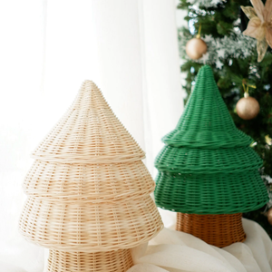 El más vendido, adorno de decoración de árbol de Navidad de ratán, adornos de Navidad personalizados, árbol de mimbre de Navidad de ratán - Product Image 4