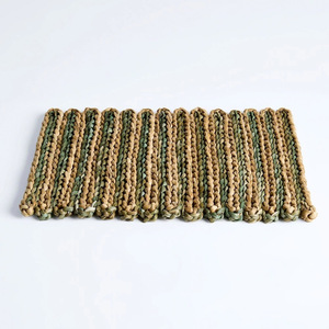 Accesorios de cena ecológicos, placas de cargador verde de jacinto de agua, almohadilla de plato de Tabletex hecha a mano al por mayor - Product Image 3