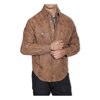 Vestes en cuir d'hommes intelligents de mode de style pour l'OEM fait sur commande