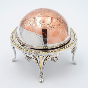 Stainless Steel Butter Dish <b>with</b> <b>Decorative</b> Carvings Eco-friendly Modern Minimalist Design Flip Top <b>Lid</b> Carton Packed - Product Image 3