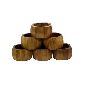 Customize Design Mango Wood And Resin Napkin Ring <b>Cloth</b> Holder for Wedding and parties <b>table</b> Were For Birthday Party Use - Product Image 4