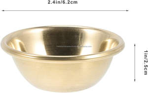 Bol à mélanger en laiton durable Design traditionnel élégant Ustensiles de cuisine polyvalents parfaits pour cuisiner, servir et manger à la maison - Product Image 3