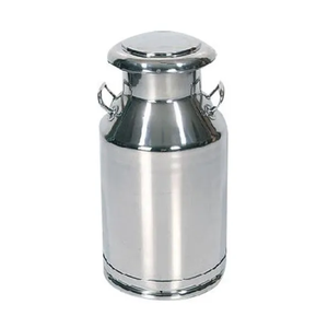 Lata de leche de acero inoxidable de grado alimenticio con tapa segura y asas ergonómicas para transporte de leche láctea a granel al por mayor - Product Image 3