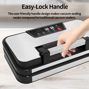 Sellador al Vacío Automático <span class=keywords><strong>de</strong></span> Doble Bomba para Bolsas Plásticas <span class=keywords><strong>de</strong></span> Alimentos 125W Bajo Ruido Doble Sellado Térmico con Asa para Uso Doméstico - Product Image 3