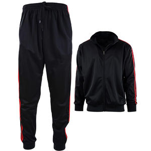 Survêtement à rayures en molleton de polyester pour hommes, vêtements de sport, survêtement, vente en gros - Product Image 2