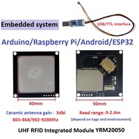 Módulo Lector RFID UHF Mini YRM200 con Antena de 3 a 5.5dBi para Sistema de Control de Acceso Raspberry Pi