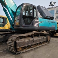 Excavatrice sur chenilles Kobelco SK480 de 48 tonnes, super grande, lourde, hydraulique, avec moteur Hino P11C, d'occasion, de fabrication japonaise.