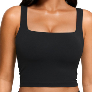 Top Deportivo Corto para Mujer, Talla XL, Elástico, Ajustado, Compresivo, con Diseño a Cuadros, Ecológico, de Secado Rápido y Transpirable, para Gimnasio, Running y Yoga - Product Image 5