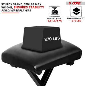 5 Core <b>Keyboard</b> & Bench Set Combo Height Adjustable Key Board Stands w Padded 2 Cushioned Musician - Product Image 6