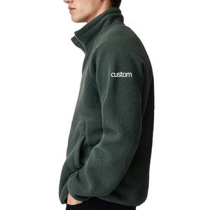 OEM personnalisé hommes demi-fermeture éclair polaire pull-over veste coupe ample thermique Streetwear avec logo brodé - Product Image 6