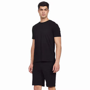Ensemble short d'été deux pièces pour hommes personnalisé Tissu éponge 100% coton respirant - Product Image 3