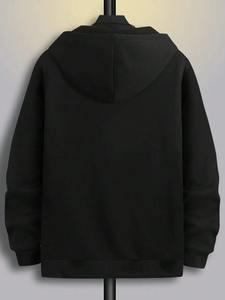 Sudadera Casual de Otoño para Hombre con Diseño de Letras, Cremallera, Forro Polar Suave, Cordón Ajustable, Bolsillos y Bordado 3D Sólido - Product Image 5